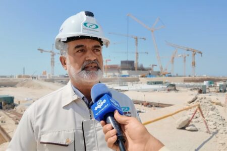 جاگذاری حلقه ردیف دوم دیواره نیروگاه دوم هسته‌ای بوشهر