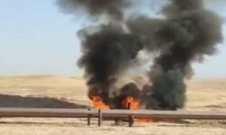 مهار آتش‌سوزی خطوط لوله نفت در امام حسن شهرستان دیلم