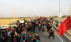 پیاده‌روی ۱۰۰ هزار نفری ولایت به مسافت ۱۵ کیلومتر در دشتستان + تصویر