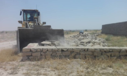 تخریب ۲۲۰ فقره ساخت و ساز‌های غیرمجاز در تنگستان