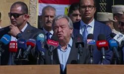 گوترش در گذرگاه رفح حاضر شد | آتش بس بی قید و شرط برای امدادرسانی به غزه