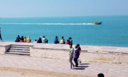 یک فروند شناور گردشگری بدلیل هنجار شکنی در بوشهر توقیف شد