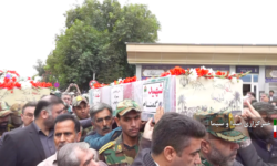 استقبال از پیکر ۵ شهید گمنام در بوشهر