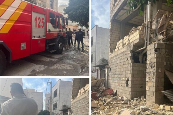 انفجار ساختمان ۲ طبقه در بوشهر ۶ مصدوم بر جای گذاشت+تصویر